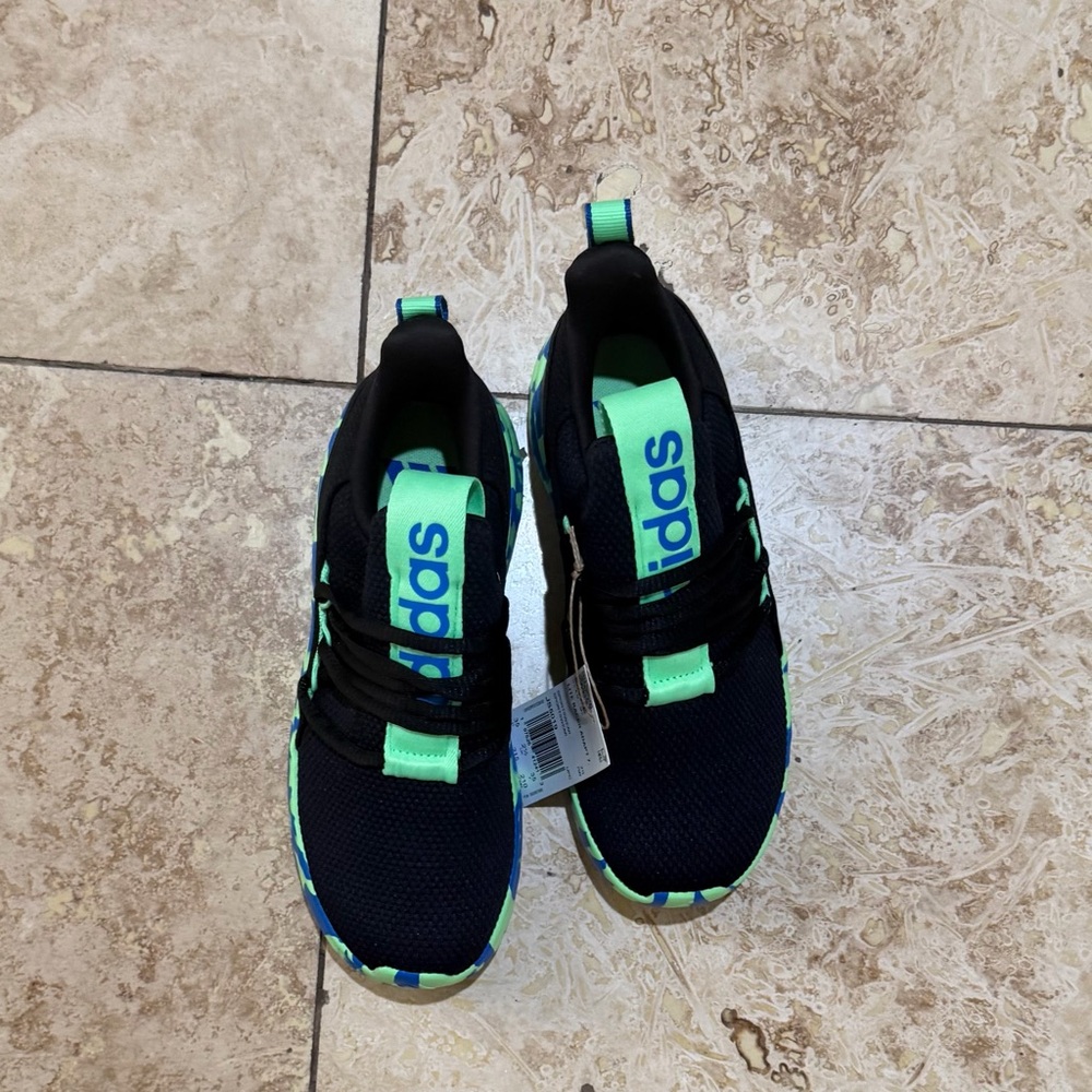 Adidas Light Racer Adapt Kids Black and Green Shoes